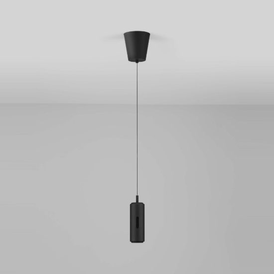 Lampada a sospensione led 12w 3000k dimmerabile con sensore per camera da letto moderna nera