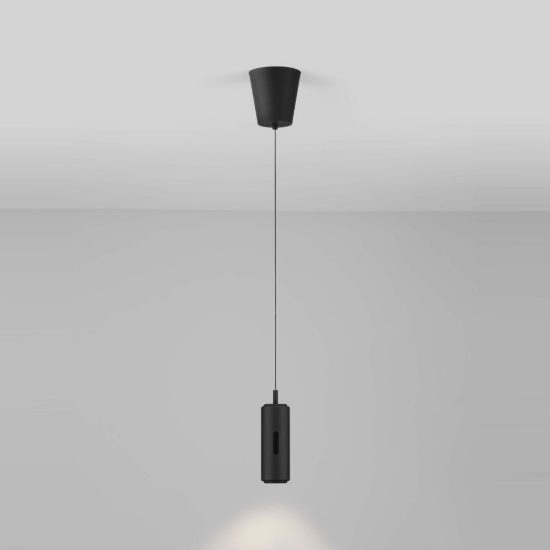 Lampada a sospensione led 12w 3000k dimmerabile con sensore per camera da letto moderna nera