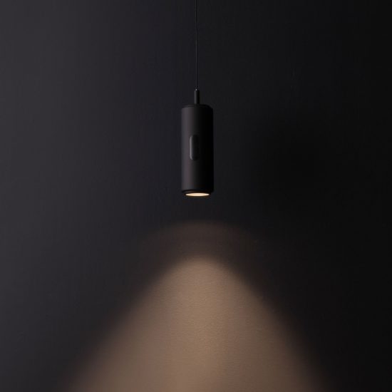 Lampada a sospensione led 12w 3000k dimmerabile con sensore per camera da letto moderna nera