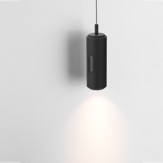 Lampada a sospensione led 12w 3000k dimmerabile con sensore per camera da letto moderna nera