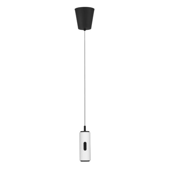 Lampada a sospensione led 12w 3000k dimmerabile con sensore per camera da letto moderna bianca