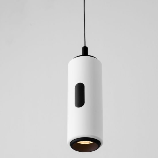 Lampada a sospensione led 12w 3000k dimmerabile con sensore per camera da letto moderna bianca