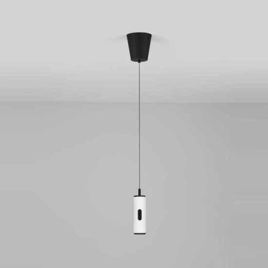 Lampada a sospensione led 12w 3000k dimmerabile con sensore per camera da letto moderna bianca