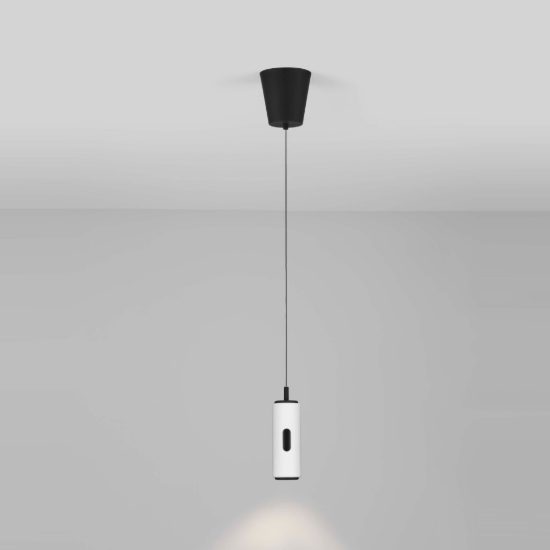 Lampada a sospensione led 12w 3000k dimmerabile con sensore per camera da letto moderna bianca