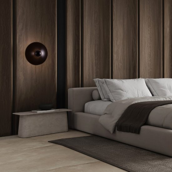 Applique da parete led 9w 3000k per soggiorno moderna nera sabbiata