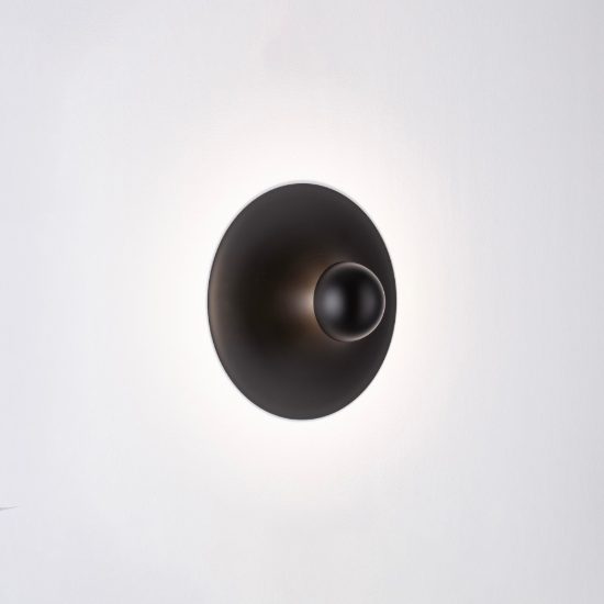 Applique da parete led 9w 3000k per soggiorno moderna nera sabbiata