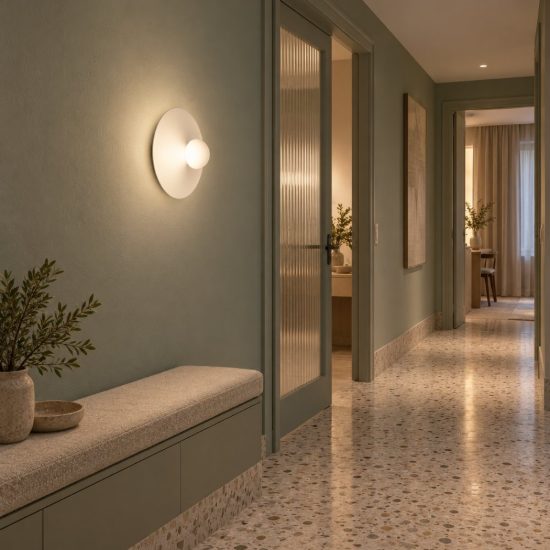 Applique da parete led 9w 3000k per soggiorno moderna bianca sabbiata