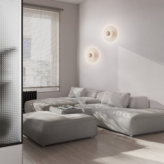 Applique da parete led 9w 3000k per soggiorno moderna beige
