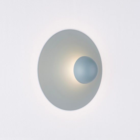 Applique da parete led 9w 3000k per soggiorno moderna grigio celeste