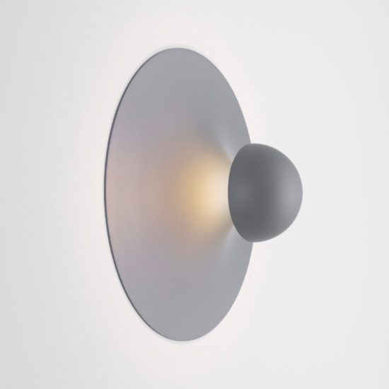 Applique da parete led 9w 3000k per soggiorno moderna grigio celeste