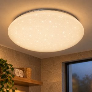 Plafoniera da bagno moderna led 24w 4000k ip44 effetto stelle