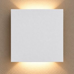 Applique quadrata per salotto moderna bianco led 4w 2700k