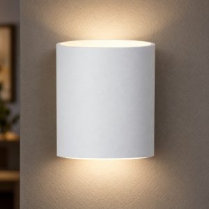 Applique a cilindro per salotto moderna bianco