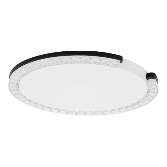 Plafoniera tonda ultrapiatta led 21w 3000k dimmerabile moderna nera sabbiata