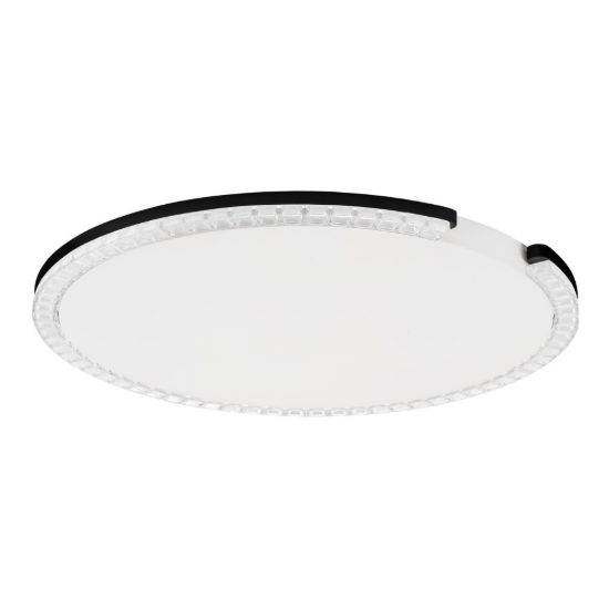 Plafoniera tonda ultrapiatta led 30w 3000k dimmerabile moderna nera sabbiata