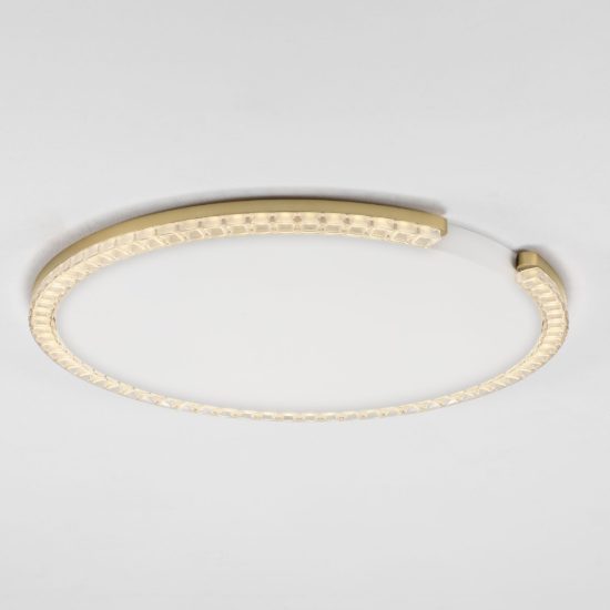 Plafoniera tonda ultrapiatta led 30w 3000k dimmerabile contemporanea oro