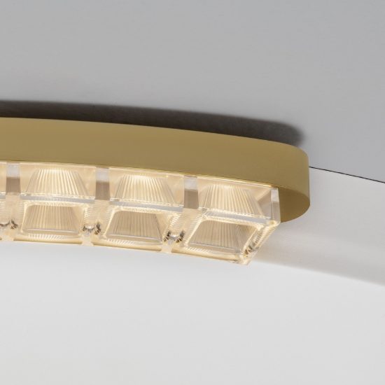 Plafoniera tonda ultrapiatta led 30w 3000k dimmerabile contemporanea oro