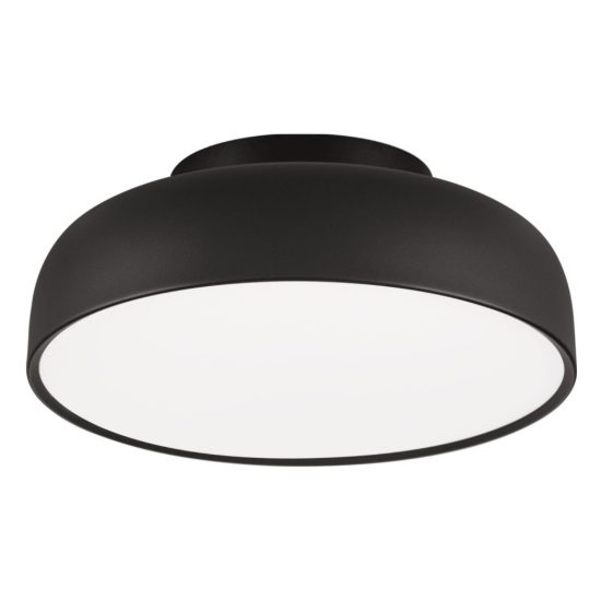 Plafoniera a cupola led 27w 2700k dimmerabile per camera da letto moderna nera sabbiata
