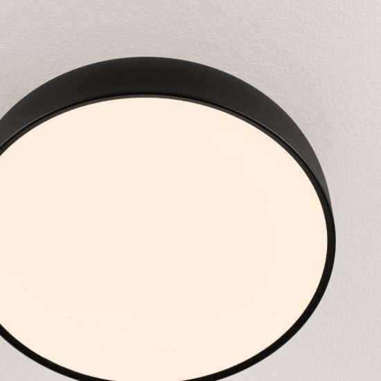 Plafoniera a cupola led 27w 2700k dimmerabile per camera da letto moderna nera sabbiata