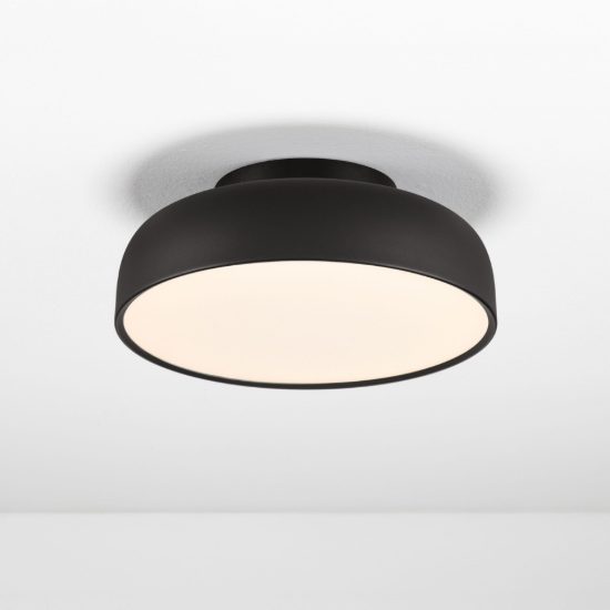 Plafoniera a cupola led 27w 2700k dimmerabile per camera da letto moderna nera sabbiata