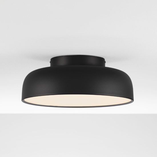 Plafoniera a cupola led 27w 2700k dimmerabile per camera da letto moderna nera sabbiata