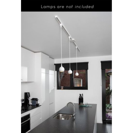 Kit binario monofase 2 m con alimentazione e connettori bianco