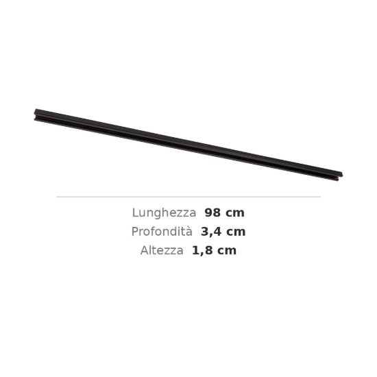 Binario monofase 1 m nero
