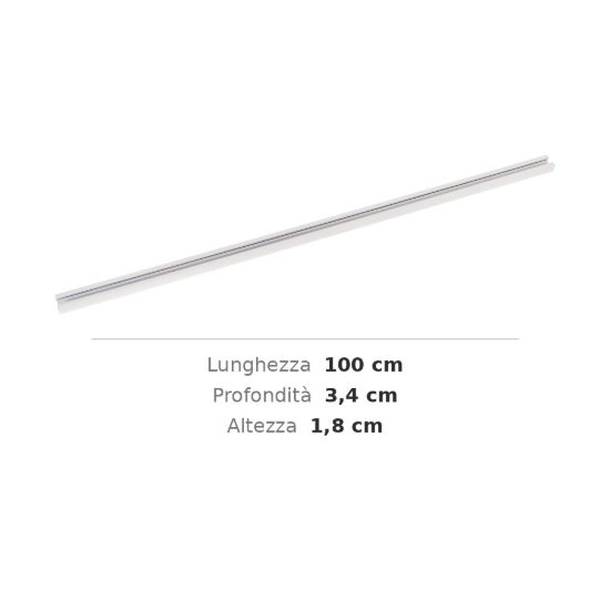 Binario monofase 1 m bianco