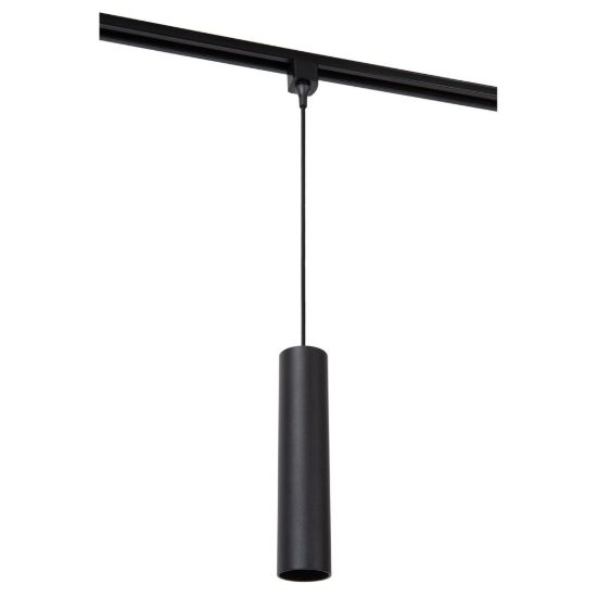 Lampada a sospensione per binario monofase cilindrica gu10 nero