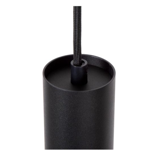 Lampada a sospensione per binario monofase cilindrica gu10 nero