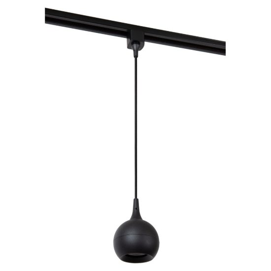 Lampada a sospensione per binario monofase sferica gu10 nero