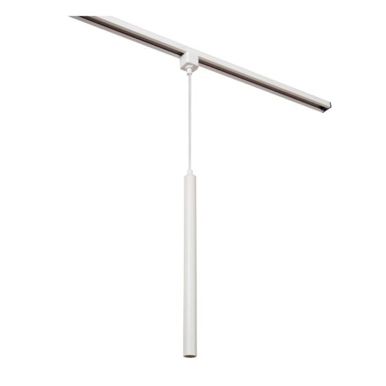 Lampada a sospensione per binario monofase cilindrica g9 bianco