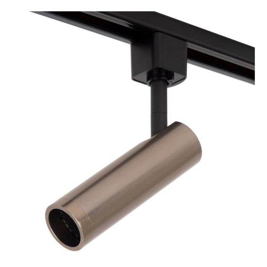 Faretto per binario monofase mini cilindrico gu10 mr11 orientabile grigio ferro