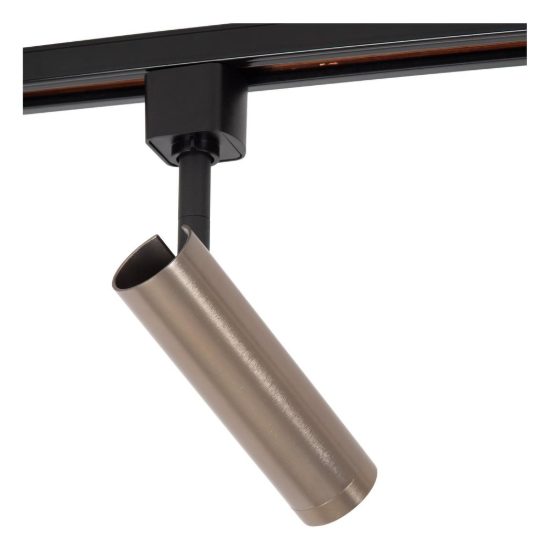 Faretto per binario monofase mini cilindrico gu10 mr11 orientabile grigio ferro