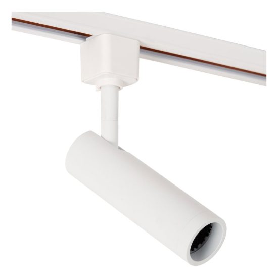 Faretto per binario monofase mini cilindrico gu10 mr11 orientabile bianco