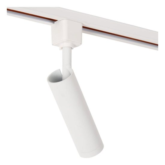 Faretto per binario monofase mini cilindrico gu10 mr11 orientabile bianco