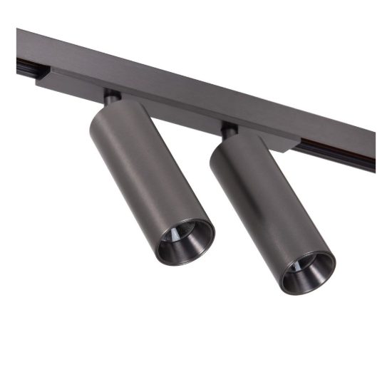 Faretto doppio per binario magnetico cilindrico led 16w cct 2700k 4000k orientabile canna di fucile