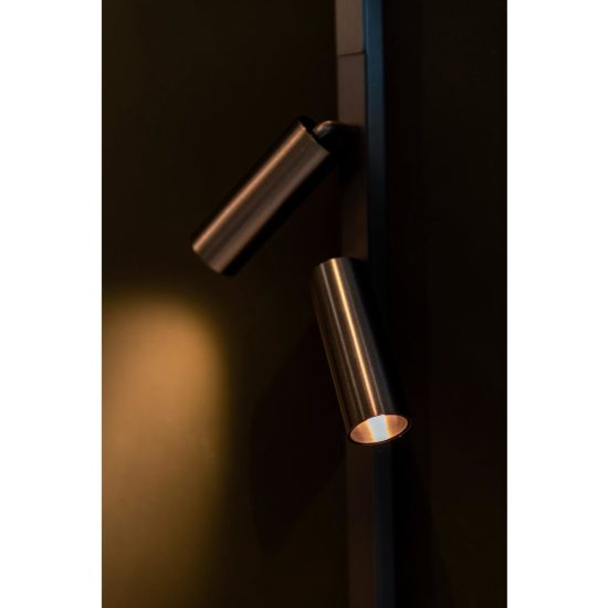 Faretto doppio per binario magnetico cilindrico led 16w cct 2700k 4000k orientabile canna di fucile