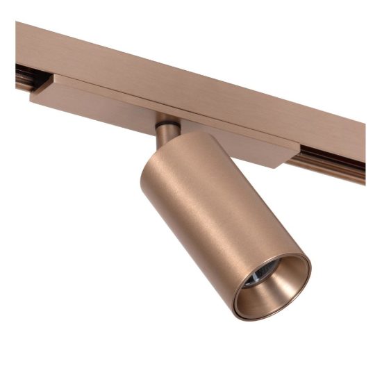 Faretto per binario magnetico cilindrico led 10w cct 2700k 4000k orientabile champagne