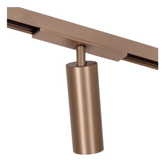 Faretto per binario magnetico cilindrico led 10w cct 2700k 4000k orientabile champagne