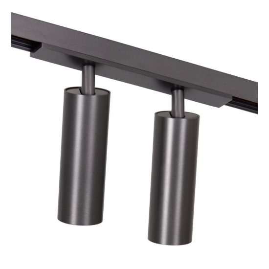 Faretto doppio per binario magnetico cilindrico led 20w cct 2700k 4000k orientabile canna di fucile