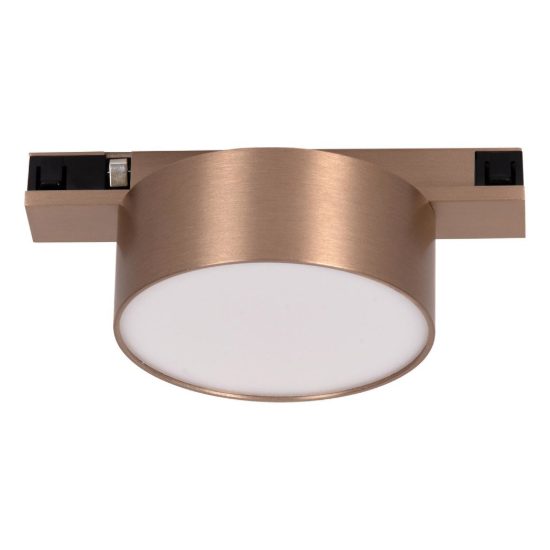 Faretto per binario magnetico a disco led 6w cct 2700k 4000k champagne