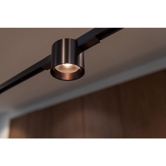 Faretto per binario magnetico a tamburo led 8w cct 2700k 4000k canna di fucile