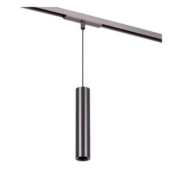 Lampada a sospensione per binario magnetico cilindrica led 8w cct 2700k 4000k canna di fucile nero