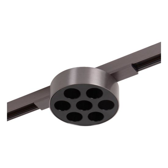 Faretto per binario magnetico con 7 ottiche led 7w cct 2700k 4000k canna di fucile