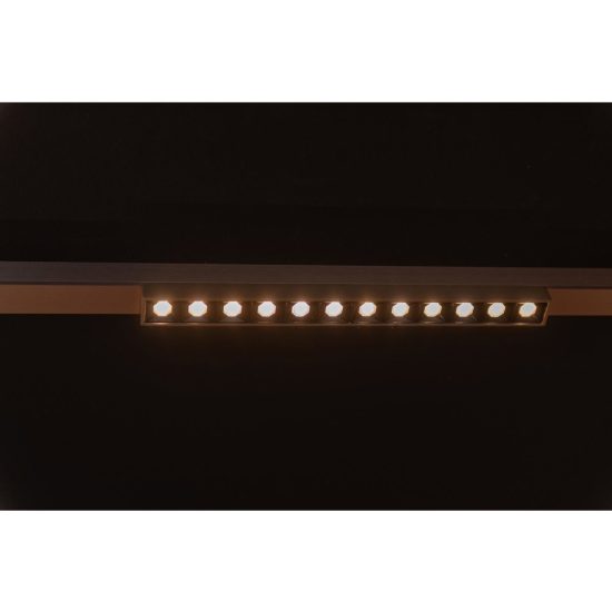 Proiettore lineare per binario magnetico con ottiche led 10w cct 2700k 4000k champagne