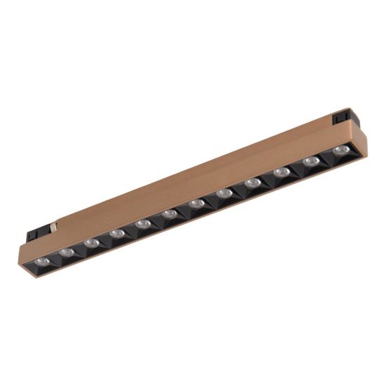 Proiettore lineare per binario magnetico con ottiche led 10w cct 2700k 4000k champagne