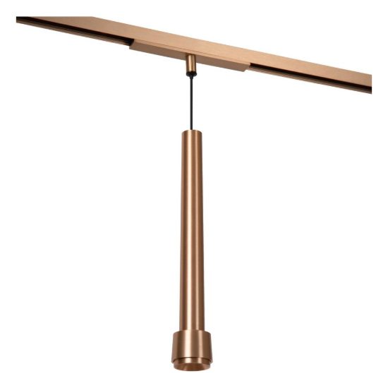 Lampada a sospensione per binario magnetico conica led 8w cct 2700k 4000k champagne