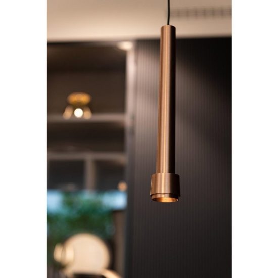 Lampada a sospensione per binario magnetico conica led 8w cct 2700k 4000k champagne