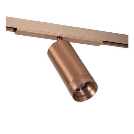 Faretto a fascio stretto per binario magnetico led 8w cct 2700k 4000k orientabile champagne